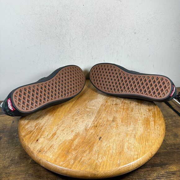 Vans Comfycush Slip On‎ Plaid Green Sneaker Shoes Women’s Size 7.5 - Picture 8 of 9